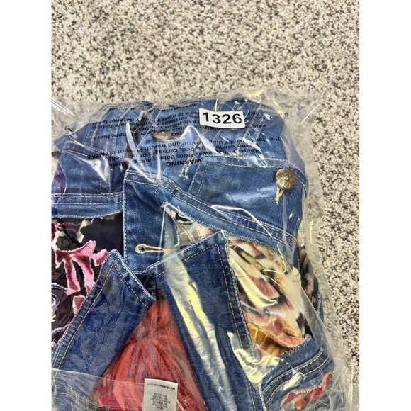 John Mark Denim Jacket Mixed Media Floral Velvet Patchwork Designer Medium - Picture 14 of 14